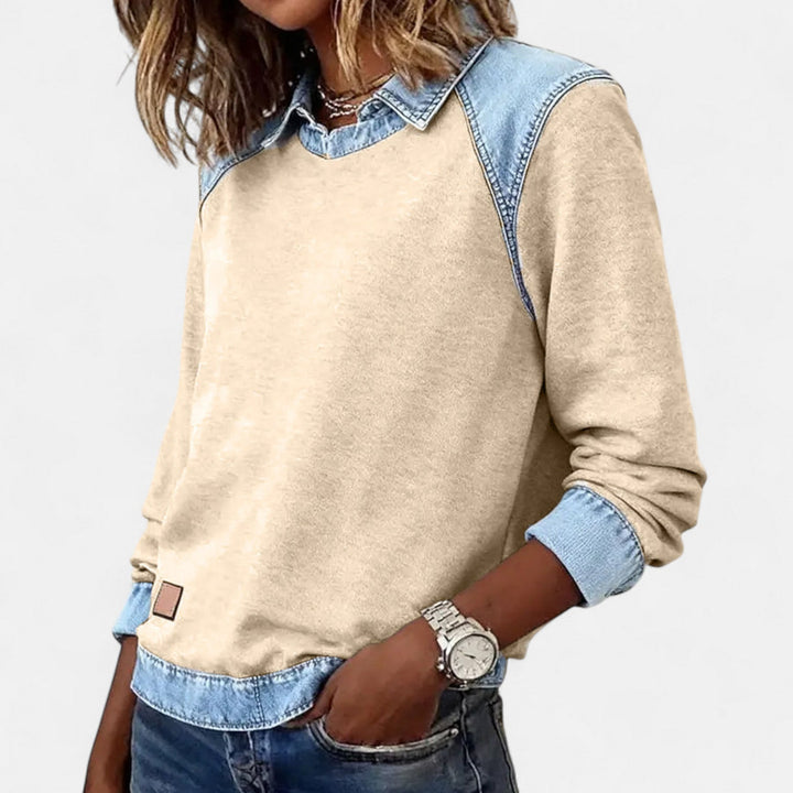 Gemma | Modern And Comfortable Long-Sleeve Knit Sweatshirt