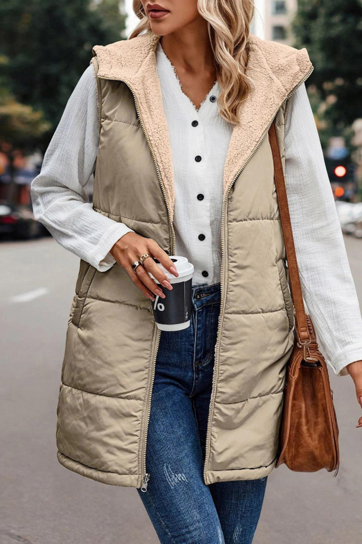 Valeria | Sporty And Chic Hooded Winter Vest