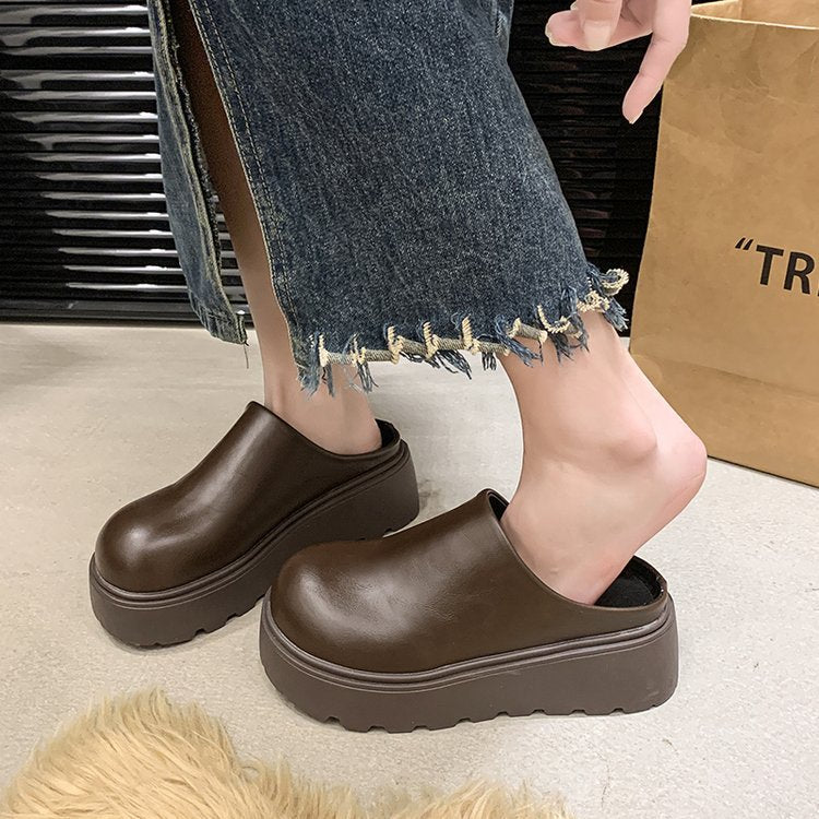 Maya | Chic Synthetic Leather High-Platform Clogs