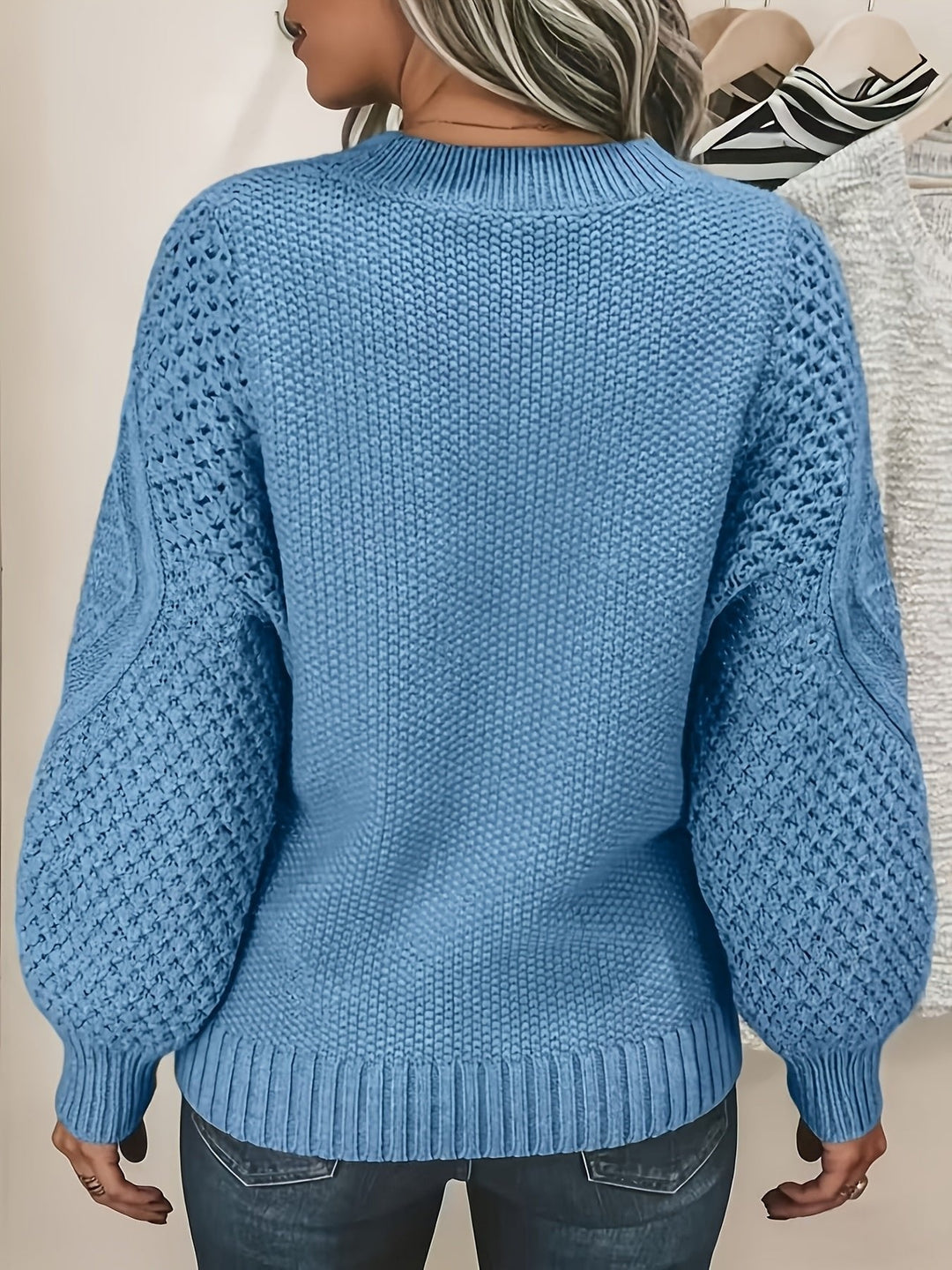 Bonnie | Lantern-Sleeve Sweater – Cozy Style for Women