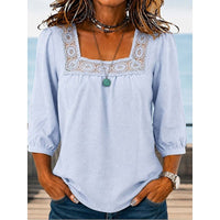 Vanessa | Relaxed and Versatile Lace-Trimmed Blouse