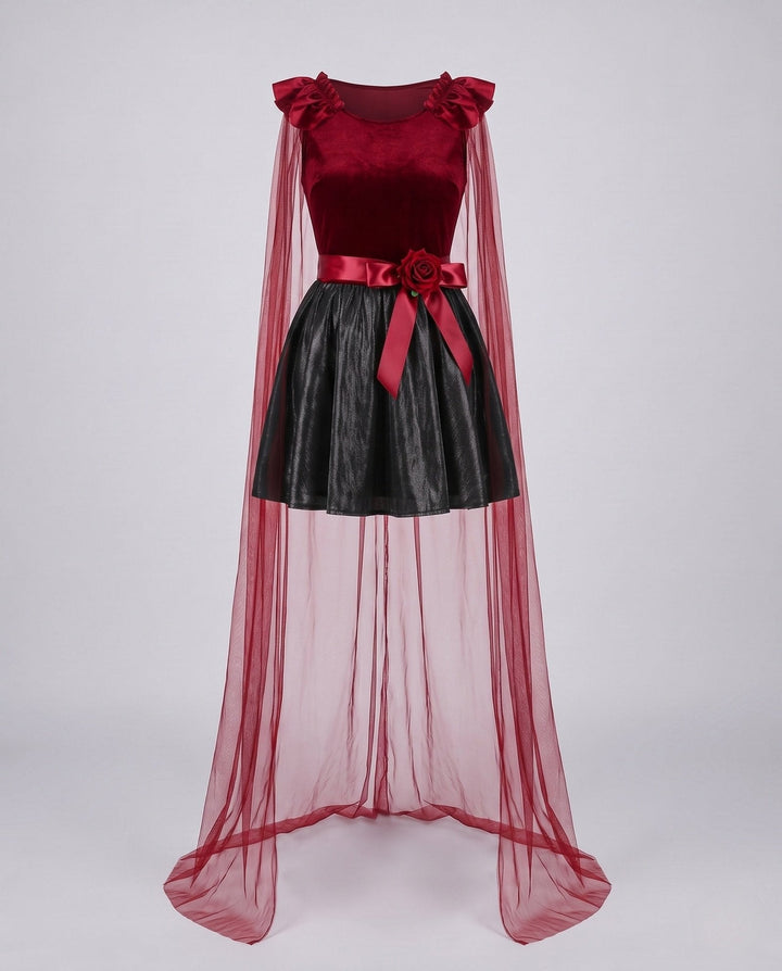 Drune | Halloween Costume Dress with Sheer Overlay