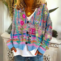 Sabrina | Colorful Bohemian Knitted Cardigan