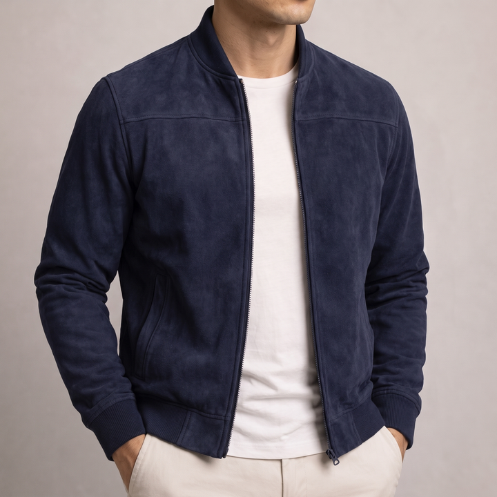 Radcliffe | Bomber Jacket – Classic Suede Style for Men