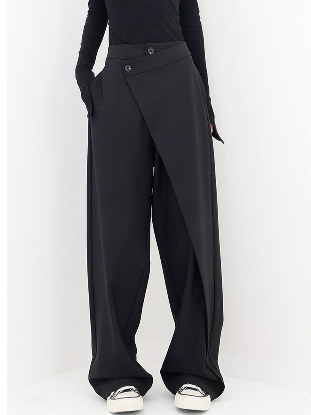 Sophia | Edgy And Stylish Asymmetrical Wide Leg Baggy Pants