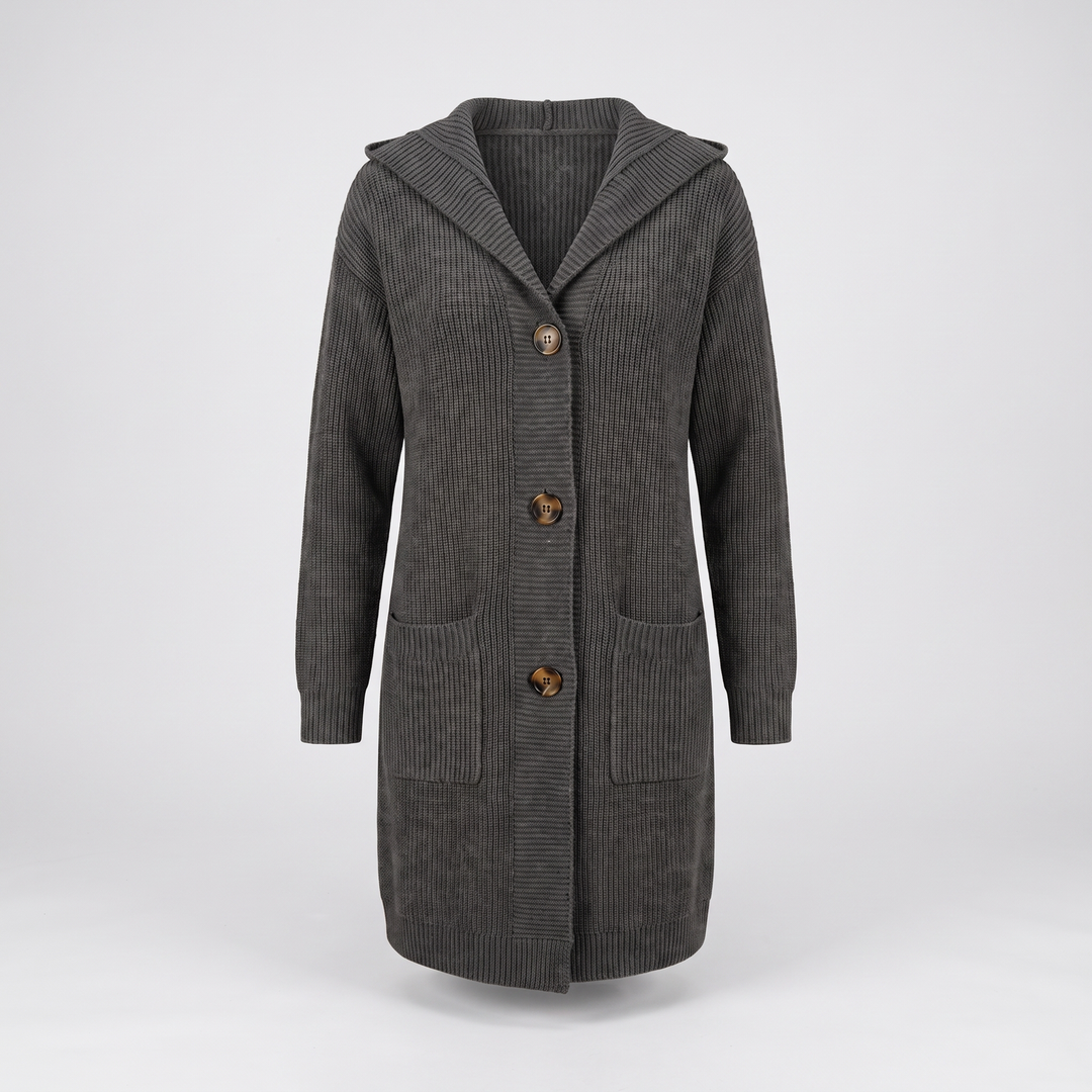 Waverly | Hooded Cardigan – Cozy Wool-Blend Layer for Women