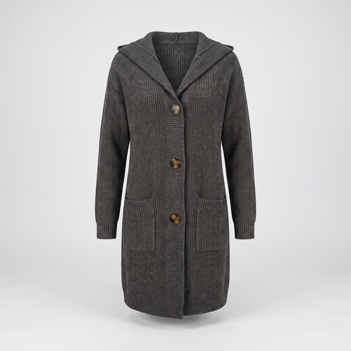 Waverly | Hooded Cardigan – Cozy Wool-Blend Layer for Women