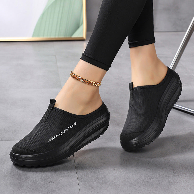 Hannah | Breathable Fabric Elastic Band Slip-On Clogs