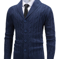 Arthur | Classic and Cozy Cable Knit Shawl Collar Cardigan