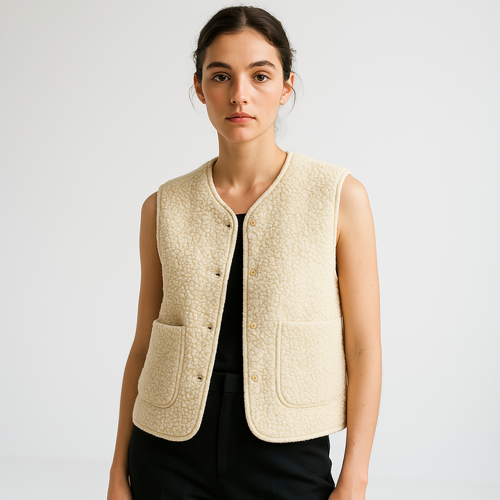Elena | Cozy And Warm Shearling Effect Vest
