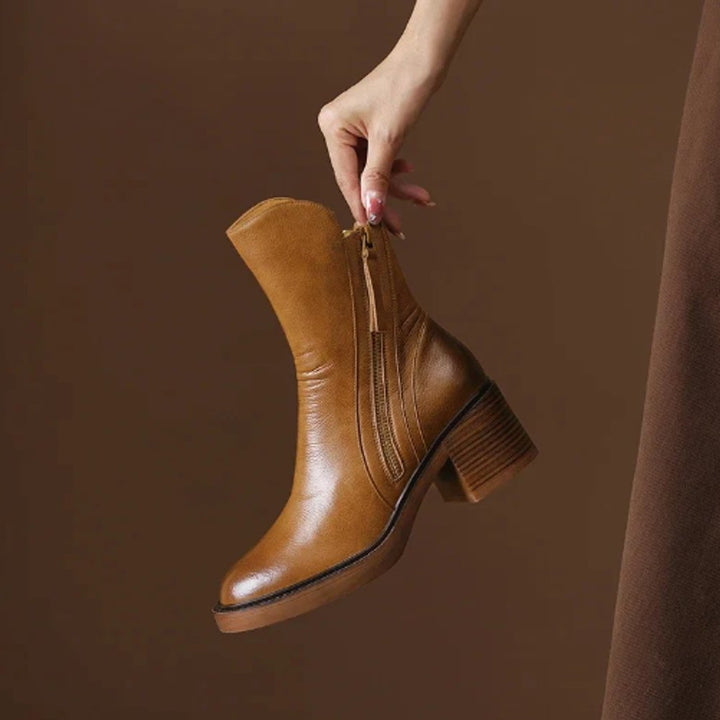 Amelia | Timeless Smooth Leather Ankle Boots