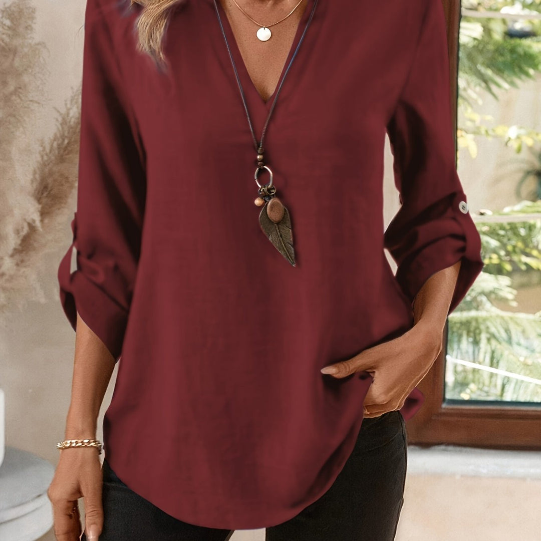 Corinne | V-Neck Blouse – Effortless Everyday Style for Women