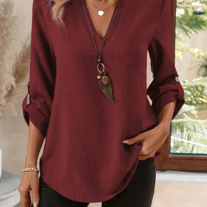 Corinne | V-Neck Blouse – Effortless Everyday Style for Women
