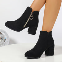 Emily | Classic and Refined Suede Block Heel Ankle Boots