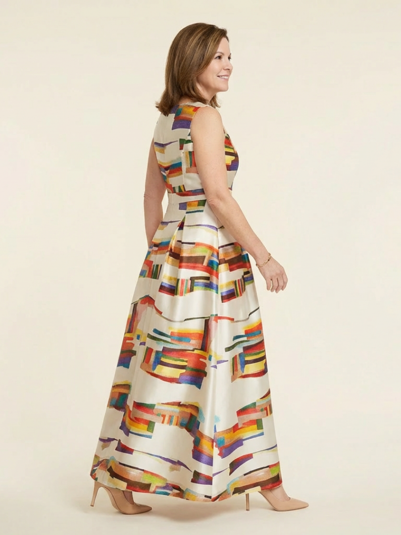 Valeria | Pleated Maxi Dress for Women with Sleeveless Design
