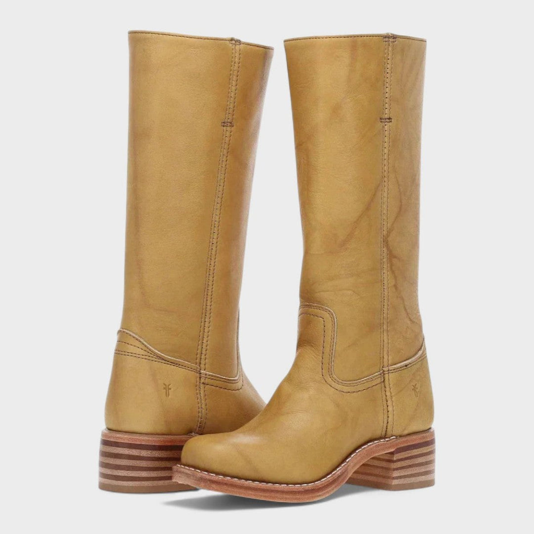 Christina | Western-Inspired Leather Knee High Boots