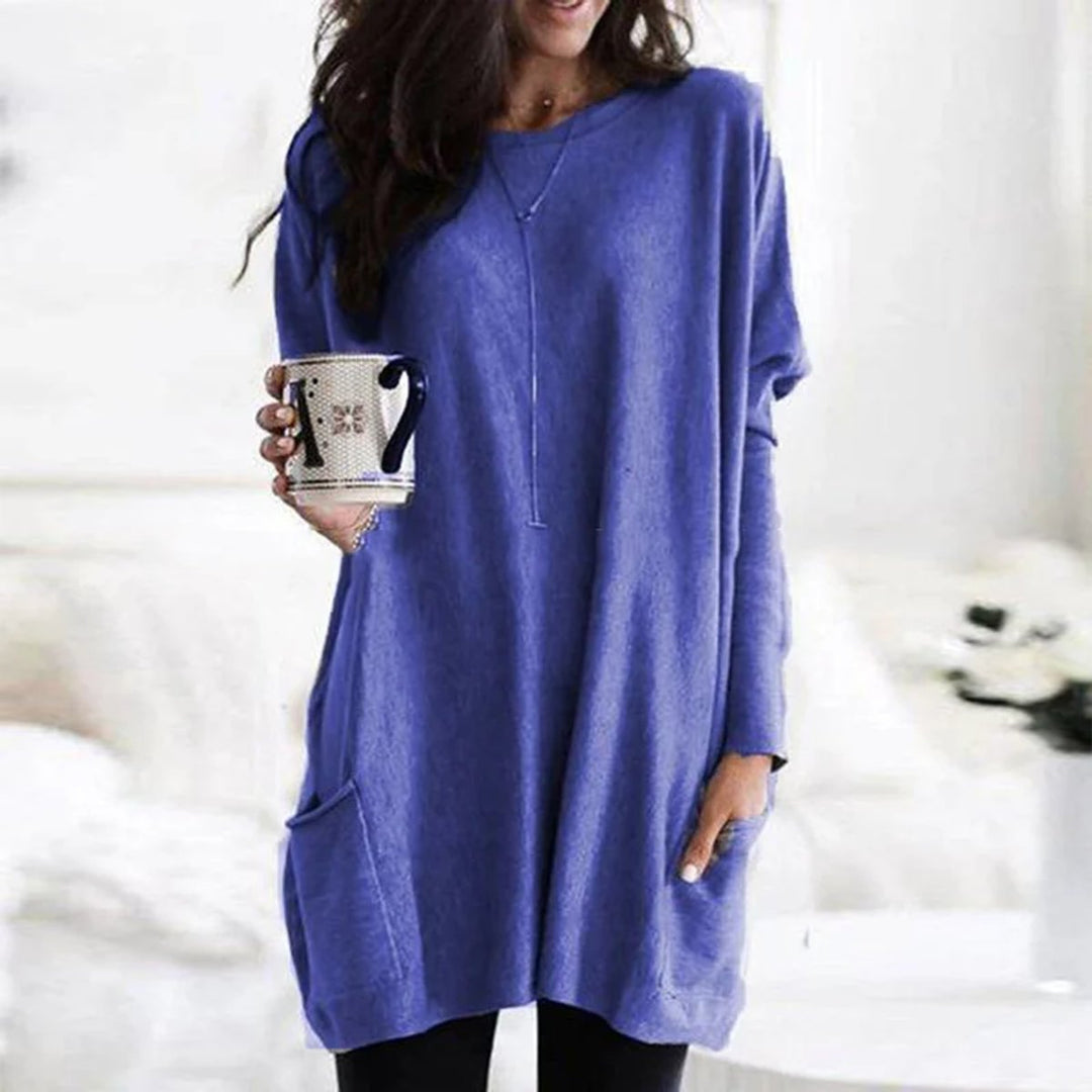 Evelyn | Cozy And Stylish Oversized Pocket Tunic Sweater