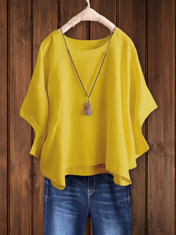 Maya | Casual Dolman Sleeve Round Neck Tunic Top