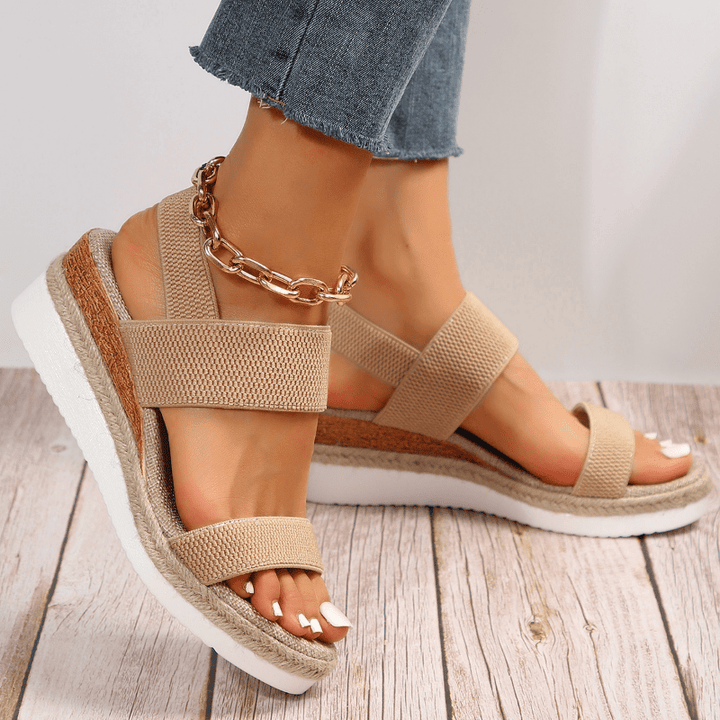 Emilia | Orthopedic Platform Sandals with Crisscross Straps