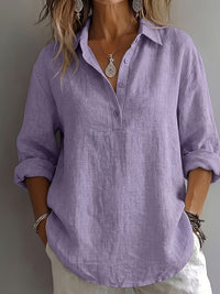 Martina | Refined and Relaxed Collared Button-Up Blouse