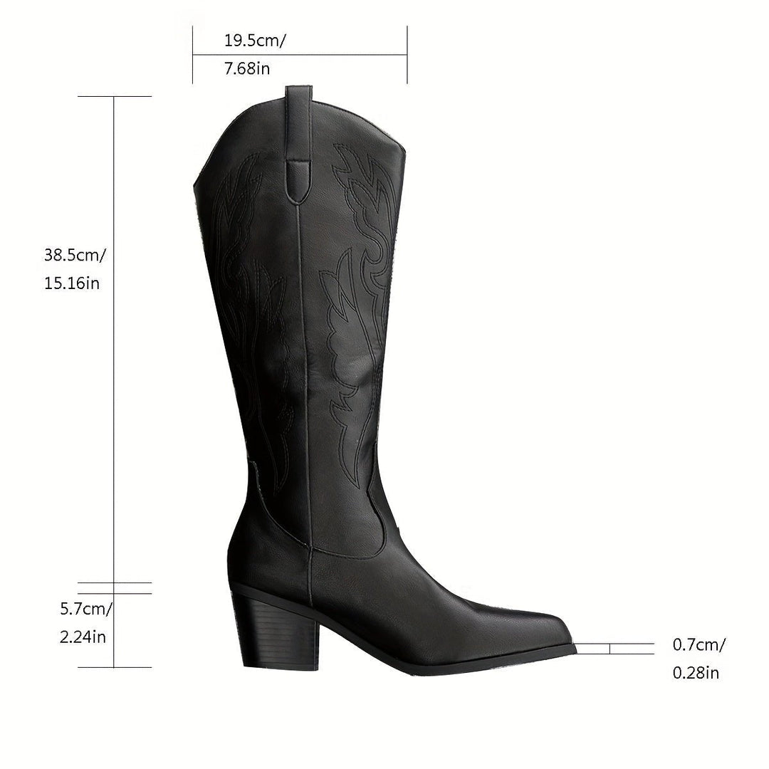 Isabella | Bottes de cowboy tendance et élégantes pour mollets larges