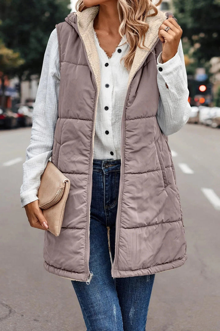Valeria | Sporty And Chic Hooded Winter Vest