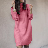 Sienna | Cozy High-Neck Sweater Dress for Women