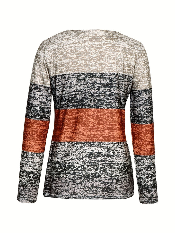 Ophelia | Colorblock Quarter-Zip Top – Effortless Everyday Style