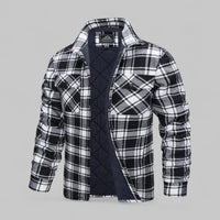Dominic | Cozy Quilted Plaid Flannel Shirt Jacket