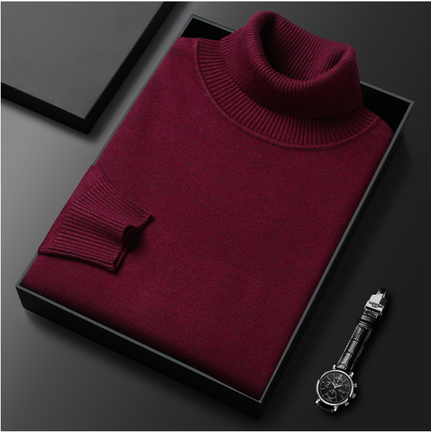 Hunter | Cashmere Cotton Turtleneck Sweater – Luxurious Fit for Men