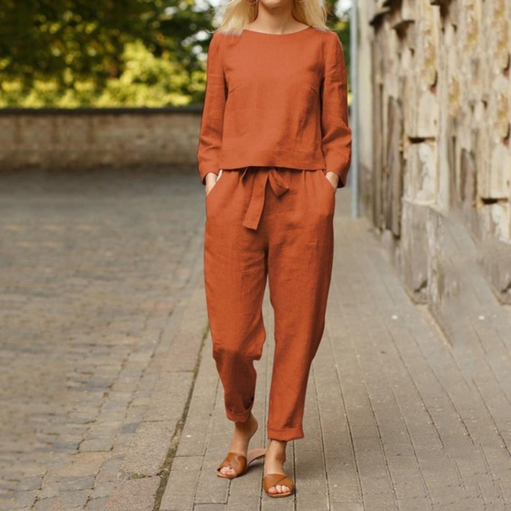 Aria | Retro-Chic And Breathable Summer Two Piece Set