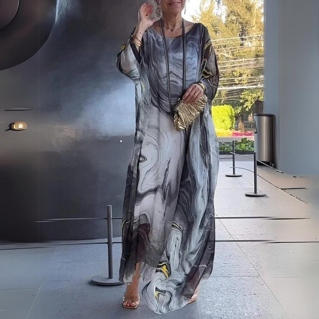 Luna | Oversized Long-Sleeved Flowing Maxi Dress