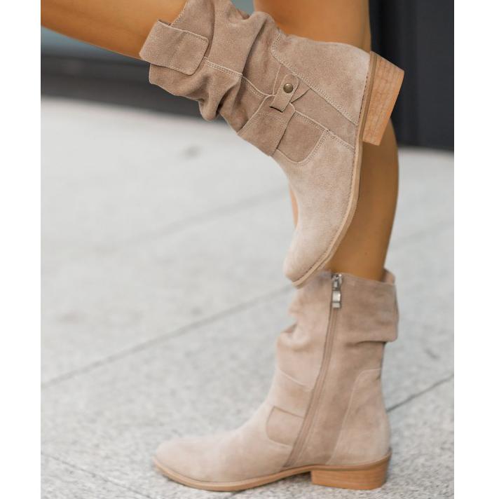 Marissa | Relaxed Suede Slouch Ankle Boots