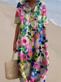 Mila | F Lightweight and Comfortable Floral Midi Dress