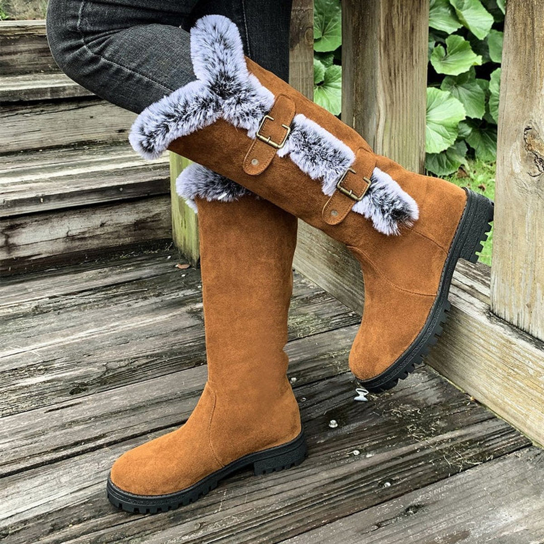 Jennifer | Cozy Fur-Trimmed Knee High Boots for Winter
