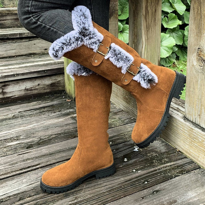 Jennifer | Cozy Fur-Trimmed Knee High Boots for Winter