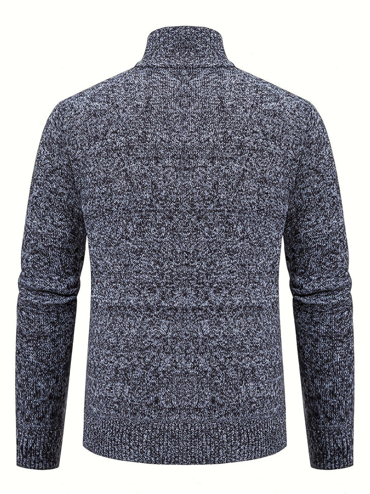 Walter | Full-Zip Cardigan – Textured Design for Men