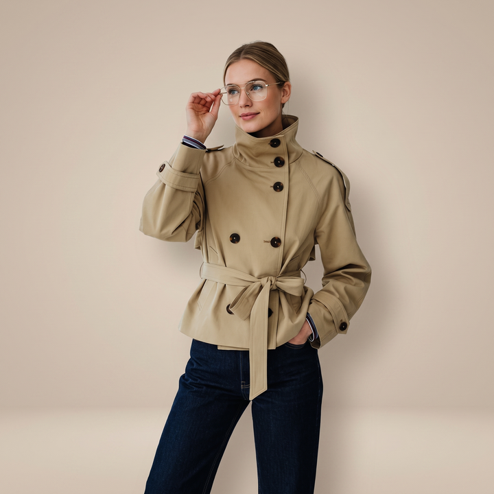 Evelyn | Belted Trench Coat – Timeless Style for Women