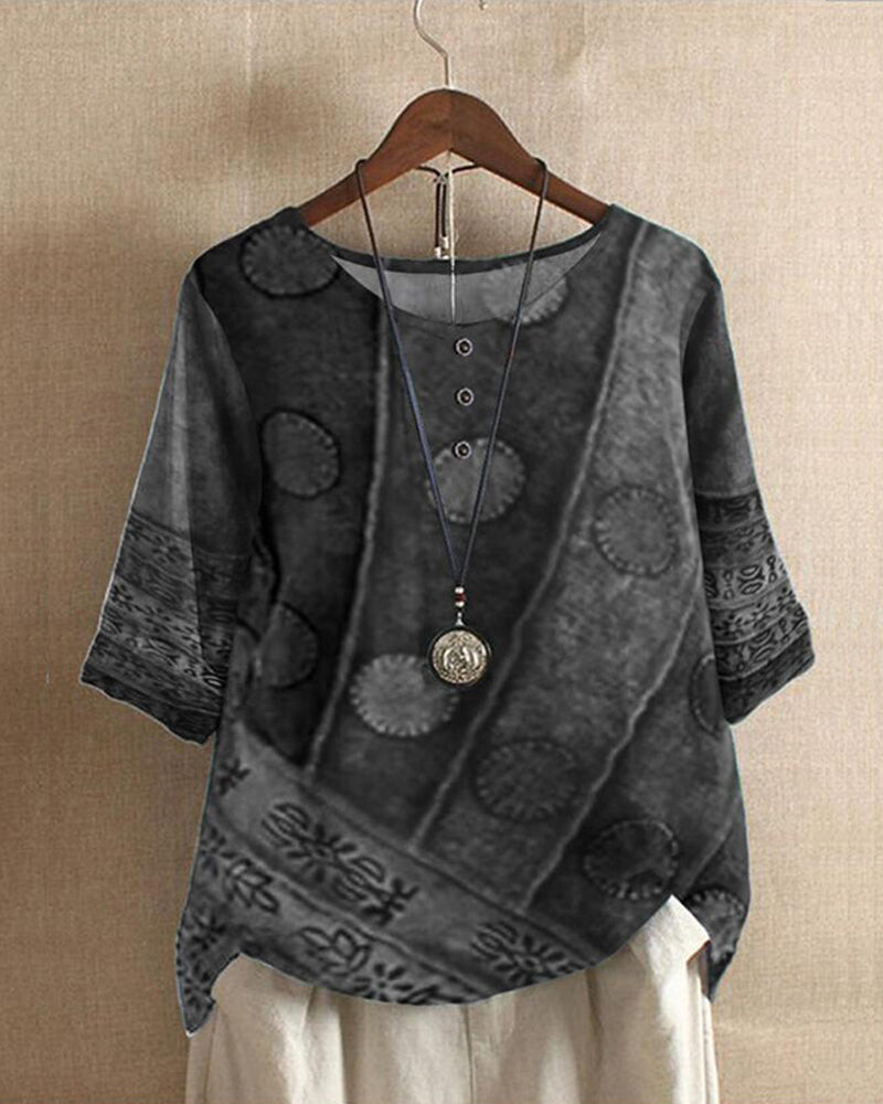 Jessika | Bohemian Cotton Blend Tunic Top