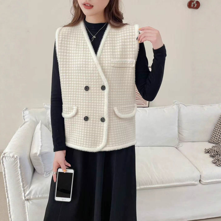 Freya | Elegant Double-Breasted Structured Tailored Vest