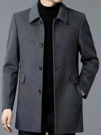 Oliver | Refined and Warm Wool-Blend Trench Coat