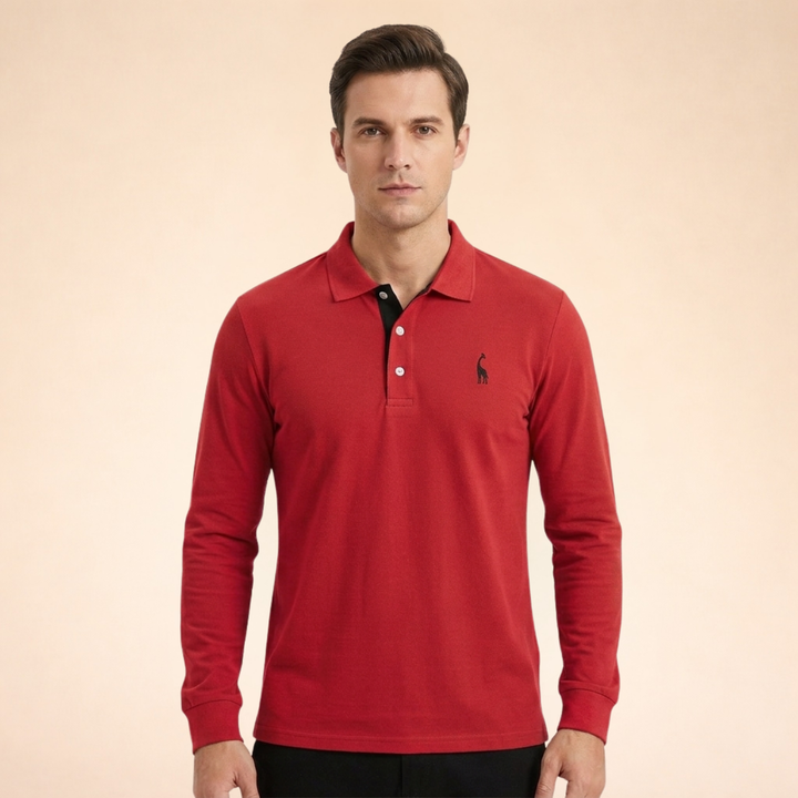 David | Polo a Maniche Lunghe Elegante e Confortevole