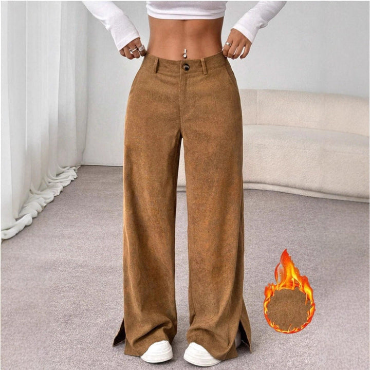 Victoria | Elegant And High-Waist Slit Wide Leg Pants