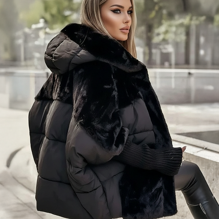 Cozevia | Quilted Hooded Jacket – Oversized Fit for Women