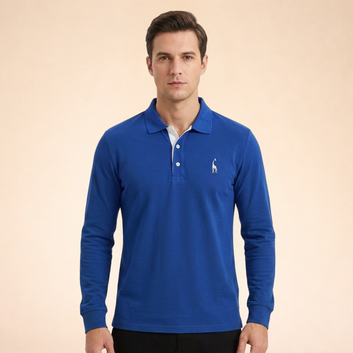David | Polo a Maniche Lunghe Elegante e Confortevole