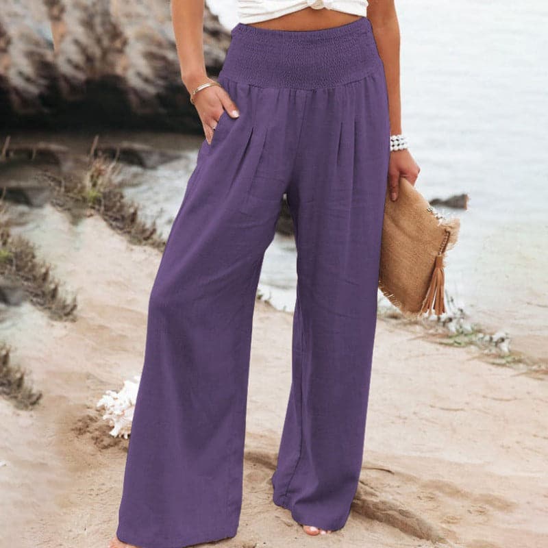 Clara | Breezy And Elegant Linen Wide Leg Pants