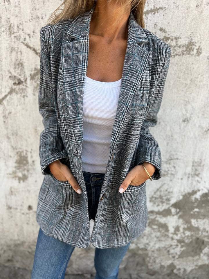 Gemma | Classic Cotton Checked Casual Blazer