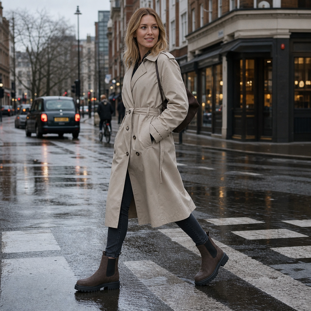 Traqora | Chelsea Boots – Wide-Fit Stretch-Panel Style
