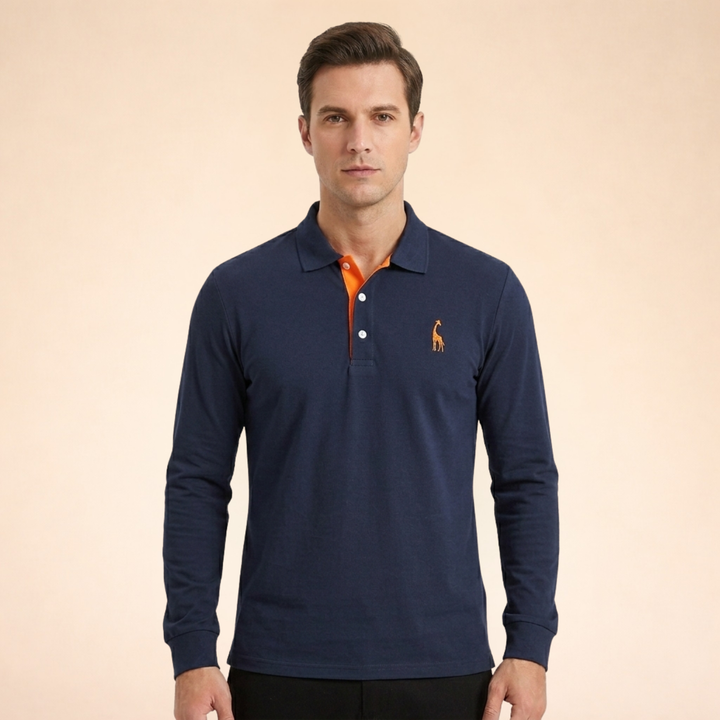 David | Polo a Maniche Lunghe Elegante e Confortevole