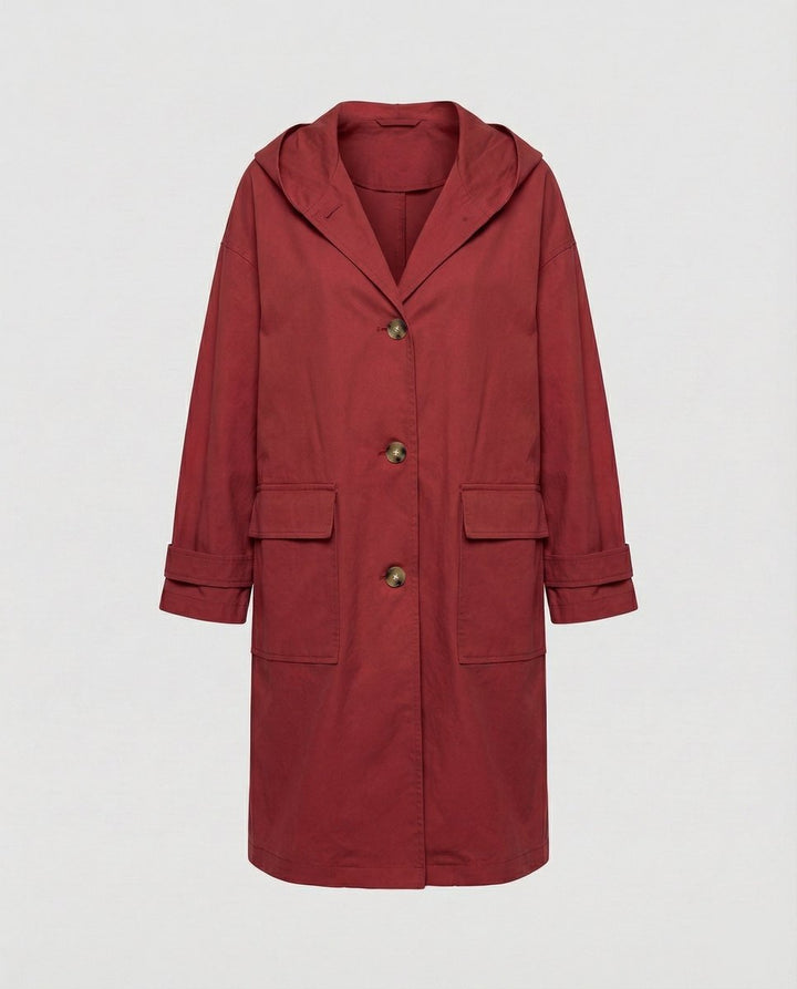 Natalie | Long Hooded Waterproof Trench Coat